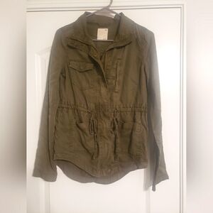 SO Sonoma Women's JUNIORS OLIVE GREEN UTILITY JACKETS XS